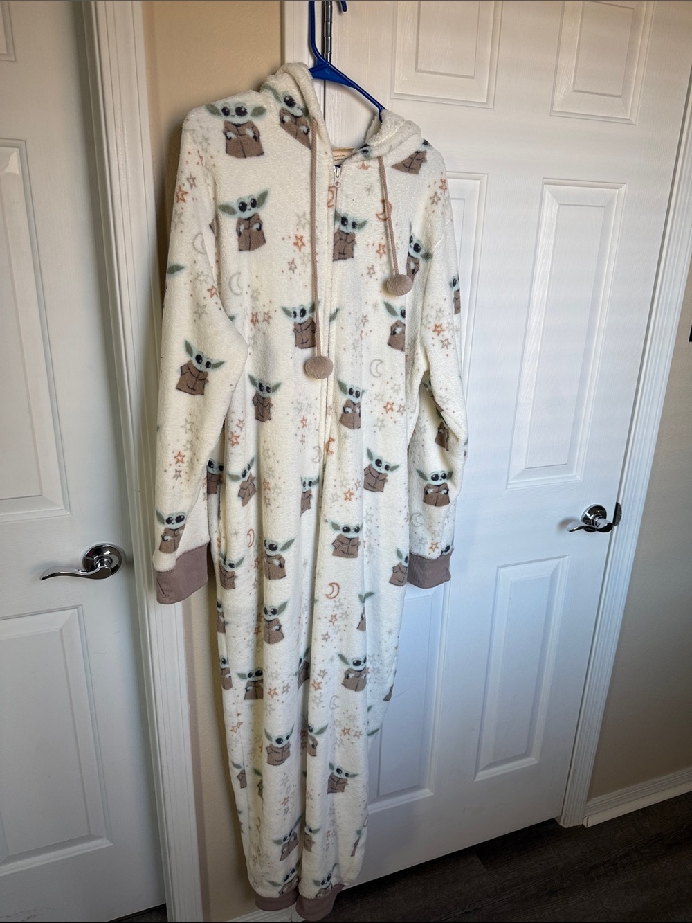 Star Wars Grogu Pajama Bodysuit Soft Cozy One Piece Munki Munki Adult Sz XXL